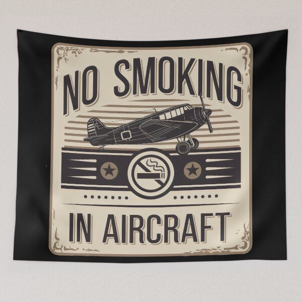 Item preview, No Smoking In Aircraft Sign designed and sold by zarshirts.