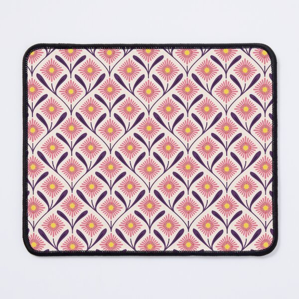 Item preview, KF 0300 D - Vintage Retro Daisy 70s Floral Pattern in Pink Purple Yellow designed and sold by KhakiFinch.
