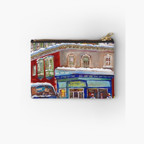 Item preview, WINTER STREETS MONTREAL ART CANADIAN HOCKEY SCENES C SPANDAU QUEBEC CORNER STORE MCGILL GHETTO designed and sold by Carole  Spandau.