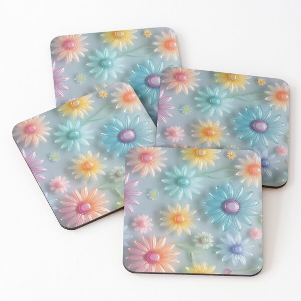 Item preview, Cheerful Translucent Pastel Flowers designed and sold by masabo.