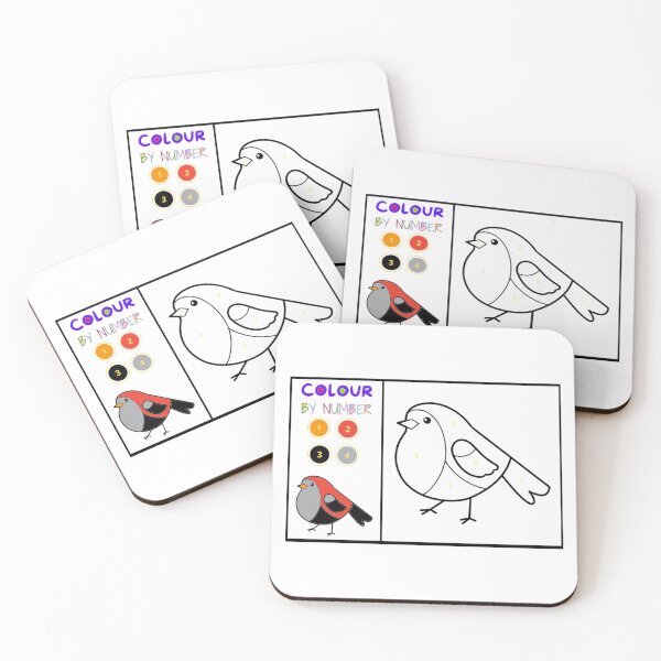 Item preview, COLOUR BY NUMBER, CUTE BIRD designed and sold by larissa-myrie.