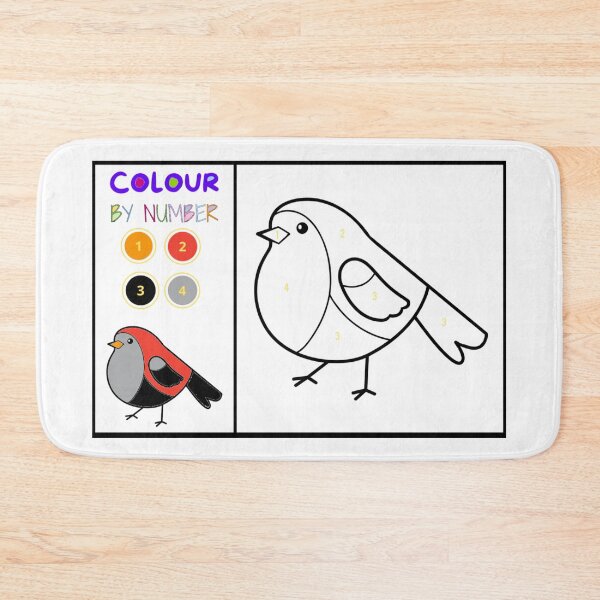 Item preview, COLOUR BY NUMBER, CUTE BIRD designed and sold by larissa-myrie.