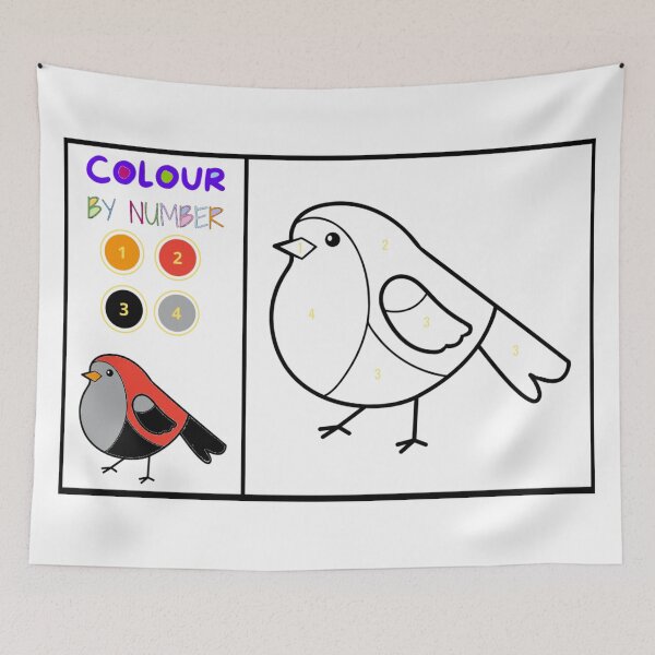 Item preview, COLOUR BY NUMBER, CUTE BIRD designed and sold by larissa-myrie.