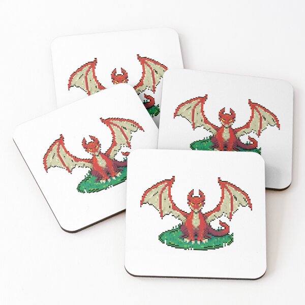Item preview, Pixel Art Red Dragon Retro RPG designed and sold by wolfkin-design.