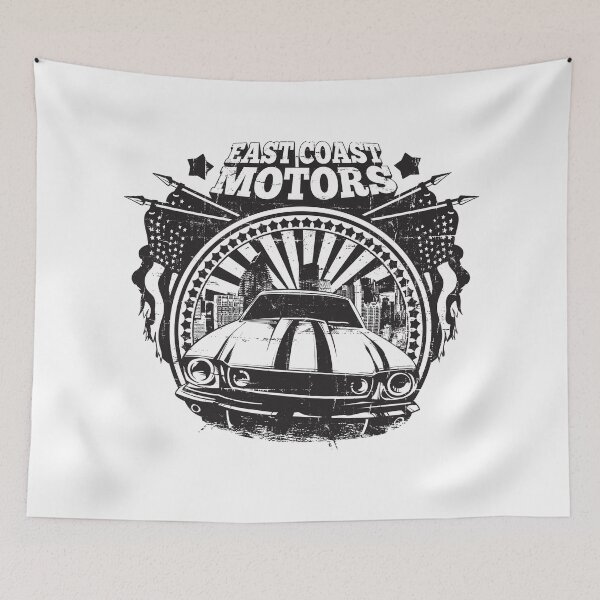 Item preview, East Coast Motors Retro Car Design designed and sold by Jessica  art.