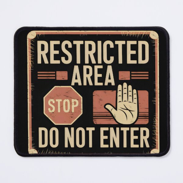 Item preview, Restricted Area Do Not Enter Sign designed and sold by zarshirts.