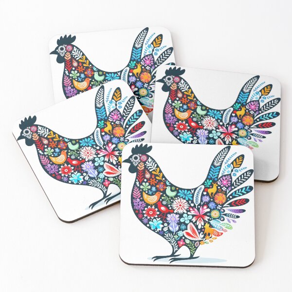 Item preview, Scandinavian Folk Art Hen designed and sold by FOLK ART FUSION by heidiannemorris.