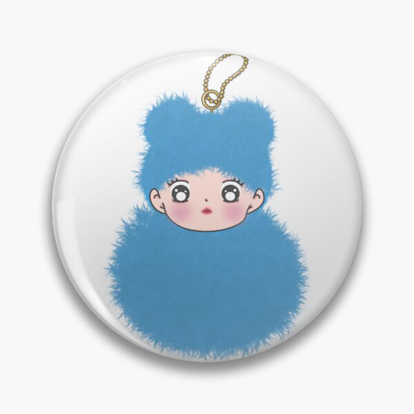 Item preview, Blue fluffy baby keychain. designed and sold by atika-atk.