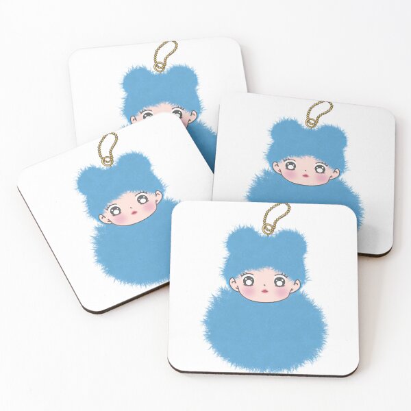Item preview, Blue fluffy baby keychain. designed and sold by atika-atk.