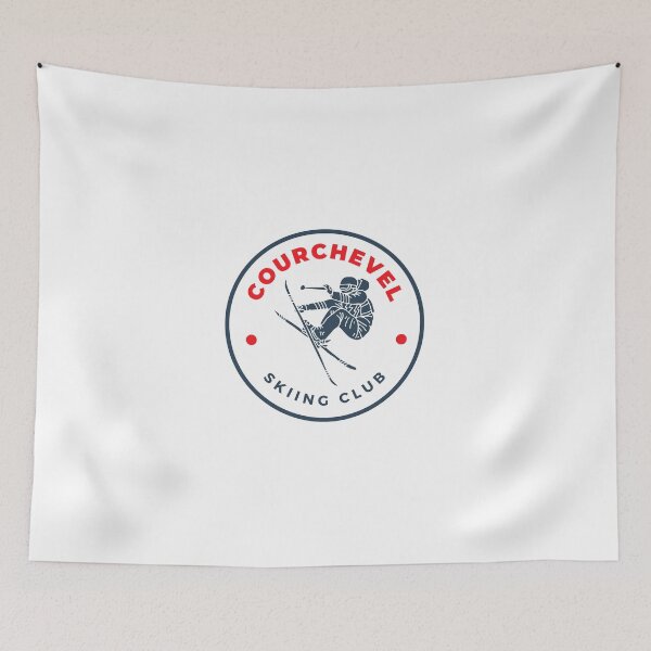 Item preview, Courchevel Skiing Club Retro Ski design designed and sold by RetroDesignsNW.