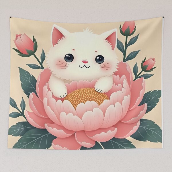 Item preview, Cute Kitty  Peony designed and sold by SoniaSarkali.