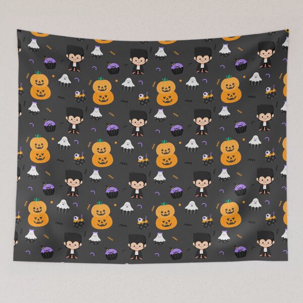 Item preview, Kid cute seamless pattern Black Halloween party illustration designed and sold by nuchz.