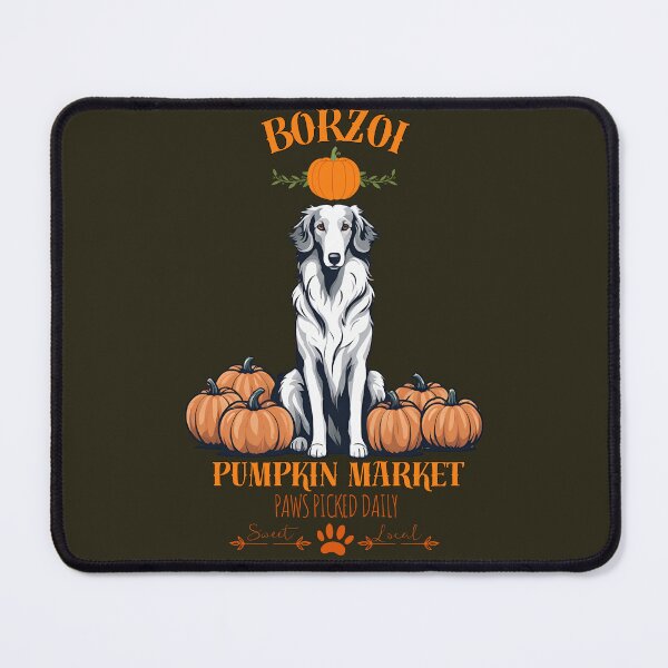 Item preview, Pumpkin Market: Borzoi  with Pumpkins and Seasonal Text designed and sold by GoodyPaws.