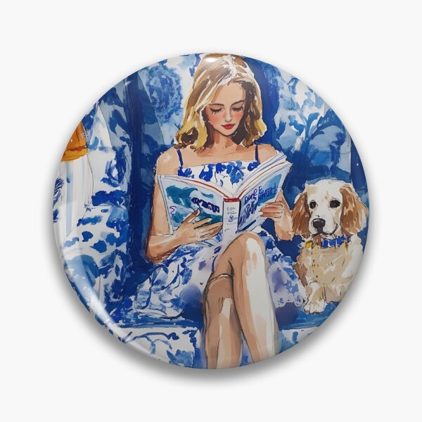 Item preview, Grandmillennial art, Back to School, fashion illustration designed and sold by SophieClimaArt.