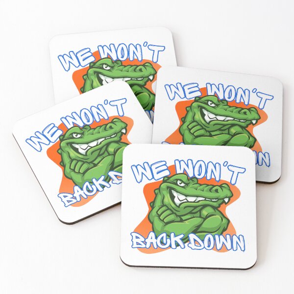 Item preview, Retro We Won't Back Down Blue and Orange Gator designed and sold by Manara  -Art.