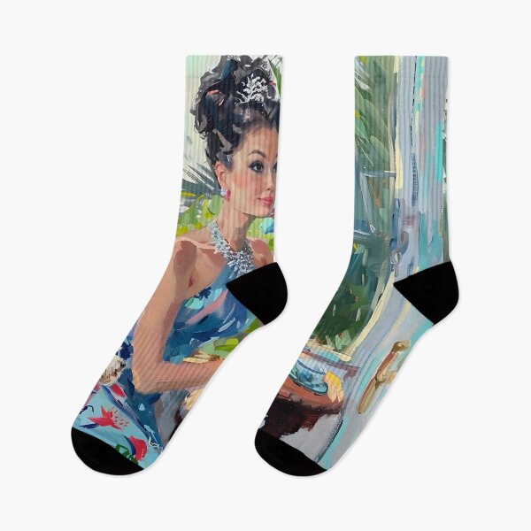 Artikelvorschau, Mädchen mit blauem Wellensittich, Grandmillennial-Kunst entworfen und verkauft von SophieClimaArt.