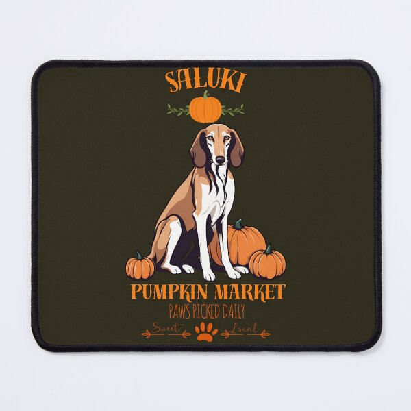 Item preview,  Pumpkin Market: Saluki   with Pumpkins and Seasonal Text designed and sold by GoodyPaws.