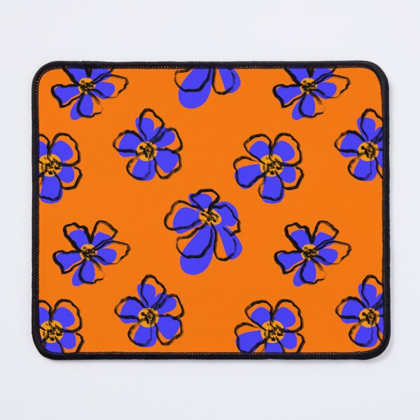 Item preview, Blue flower abstract brush painting  pattern. designed and sold by lifestyletimes.