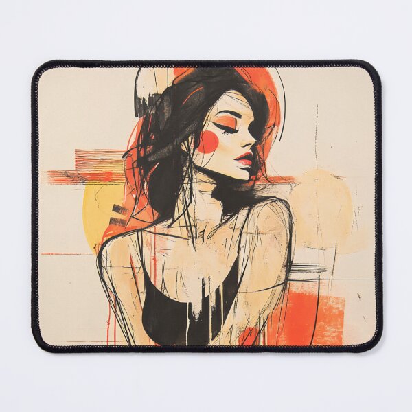 Item preview, Portrait Woman - Red, Power, Strength, Strong Woman, Feminism, Female Empowerment designed and sold by NordicArtPrint.