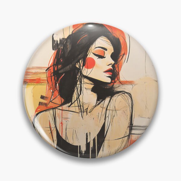 Item preview, Portrait Woman - Red, Power, Strength, Strong Woman, Feminism, Female Empowerment designed and sold by NordicArtPrint.