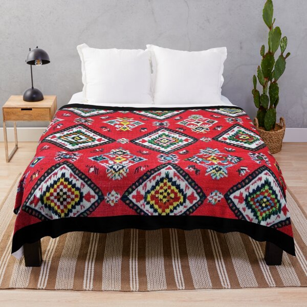Item preview, Colorful traditional geometric patterned carpet designed and sold by urzga.