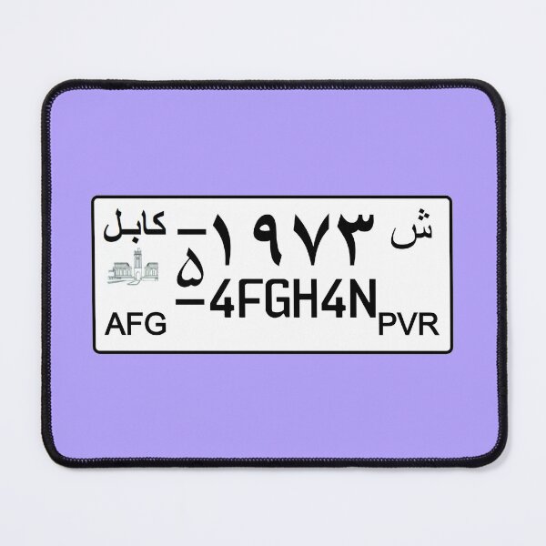 Item preview, Afghanistan car license plate designed and sold by Travellerz.
