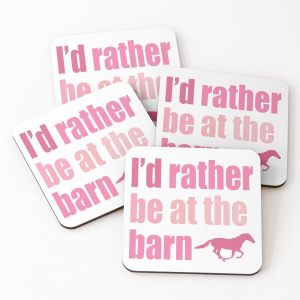 Item preview, I'd Rather Be At The Barn - Pinks designed and sold by bellamousse design co.