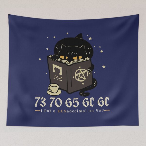 Item preview, I Put a HEXadecimal on You - spell - Tech Halloween designed and sold by Circle-Cats.