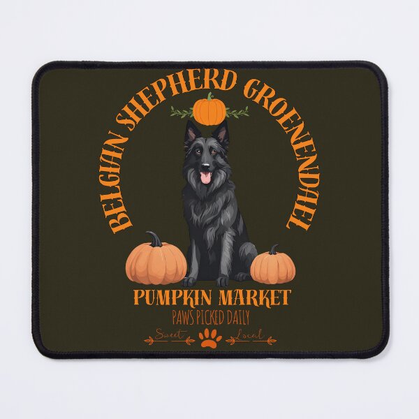 Item preview, Pumpkin Market: belgian shepherd groenendael with Pumpkins and Seasonal Text designed and sold by GoodyPaws.