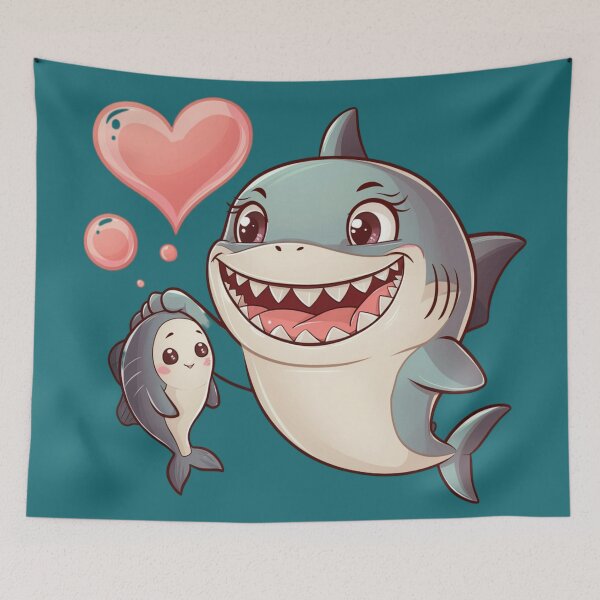 Item preview, a kawaii shark designed and sold by 123ks.
