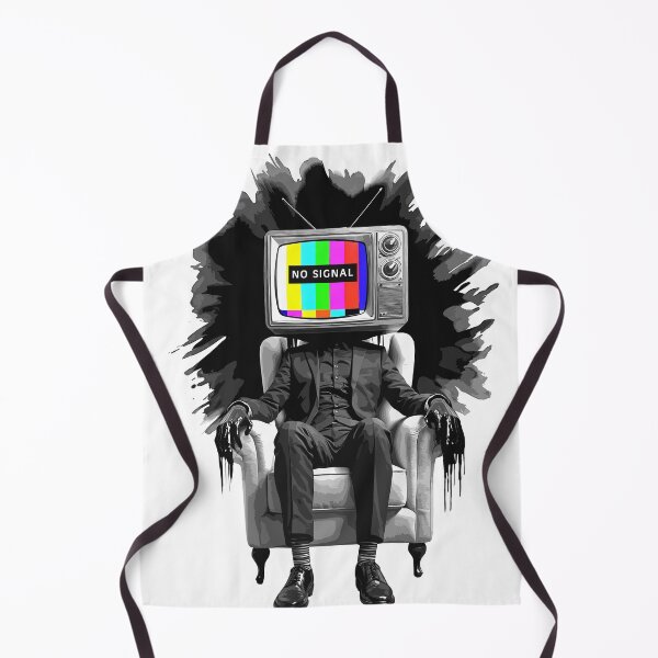 Item preview, a surreal man with a TV instead of a head designed and sold by JoraArt.
