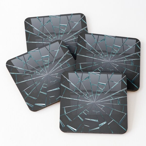 Item preview, "Broken Glass Effect – Shattered Glass Pattern on Dark Gradient Background designed and sold by Artophilists.