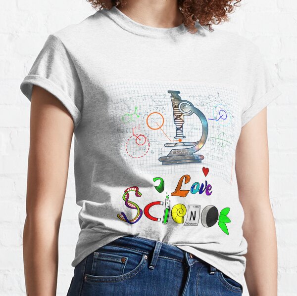 I Love Science - Amo la Ciencia Camiseta clásica