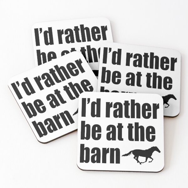 Item preview, I'd Rather Be At The Barn - Black designed and sold by bellamousse design co.