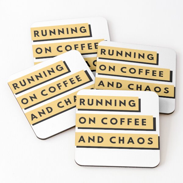 Item preview, RUNNING ON COFFE AND CHAOS designed and sold by GeekySoles.