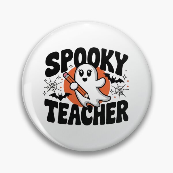 Item preview, Spooky Teacher T-Shirt: Retro Halloween Ghost & Pencil Design designed and sold by masteryStore.