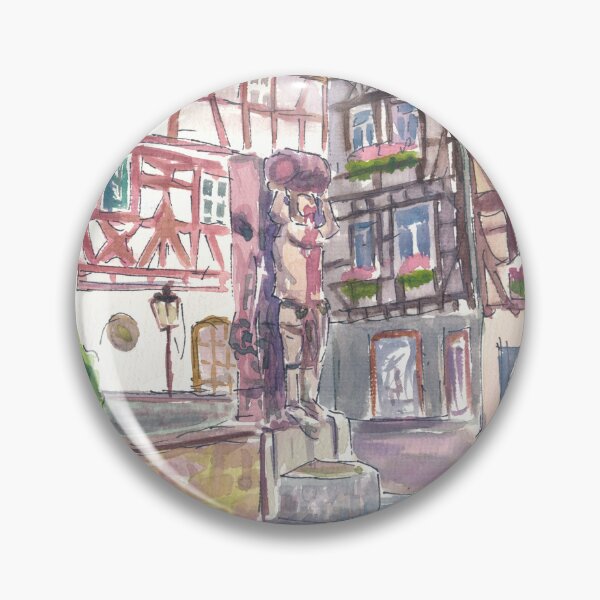 Item preview, Limburg Plötze Square with Ritter Hattstein Fountain designed and sold by artshop77.