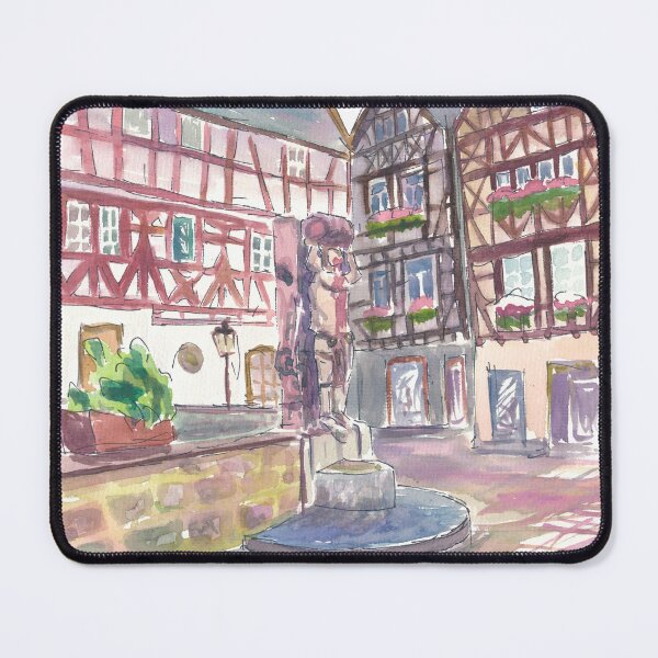 Item preview, Limburg Plötze Square with Ritter Hattstein Fountain designed and sold by artshop77.