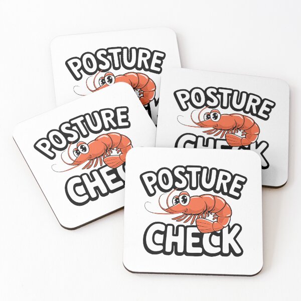 Item preview, Posture Check! Cute Shrimp Check designed and sold by PMCreative.