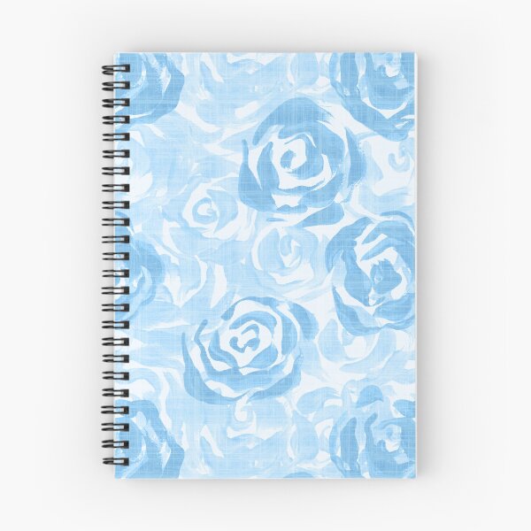 Item preview, All over painterly texture roses with linen texture - Blue designed and sold by JasmineGDesigns.