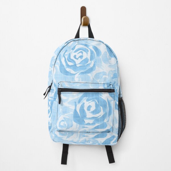 Item preview, All over painterly texture roses with linen texture - Blue designed and sold by JasmineGDesigns.