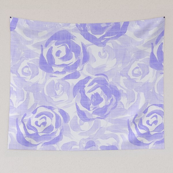 Item preview, All over painterly texture roses with linen texture - Purple designed and sold by JasmineGDesigns.