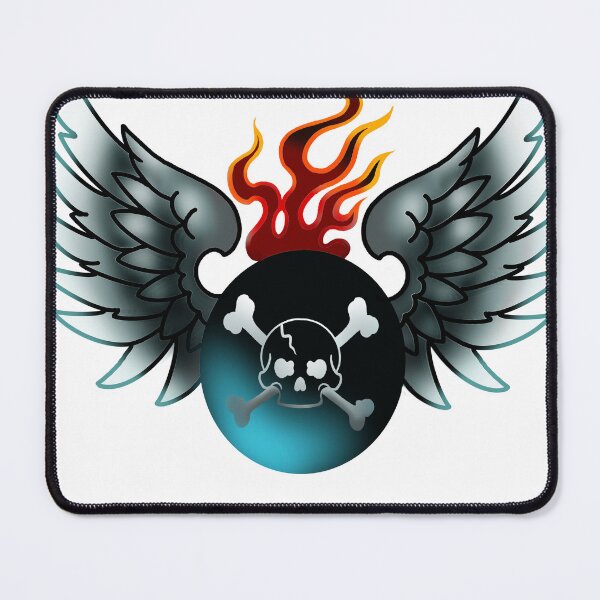 Item preview, Winged Bomb Tattoo designed and sold by MatrixTattoo.