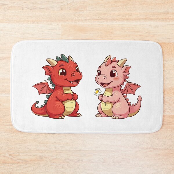 Item preview, Adorable Baby Dragons Become Friends | White designed and sold by PinkGoddessLove.