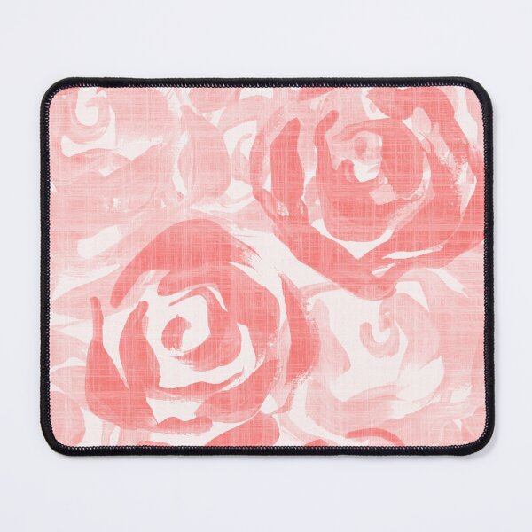 Item preview, All over painterly texture roses with linen texture - Pink designed and sold by JasmineGDesigns.