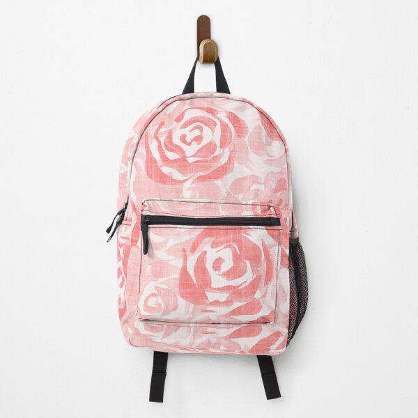 Item preview, All over painterly texture roses with linen texture - Pink designed and sold by JasmineGDesigns.