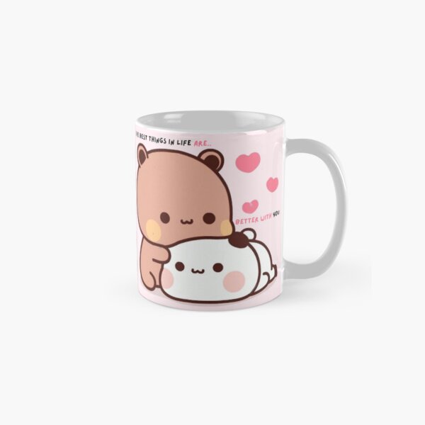Aperçu de l'œuvre Les meilleures choses de la vie sont meilleures avec toi Bébé Panda Brownie Sugar True Love BuBu DuDu Mochi Milk peach Valentine xmas goma Couple 2025 créée et vendue par BrightStreets.