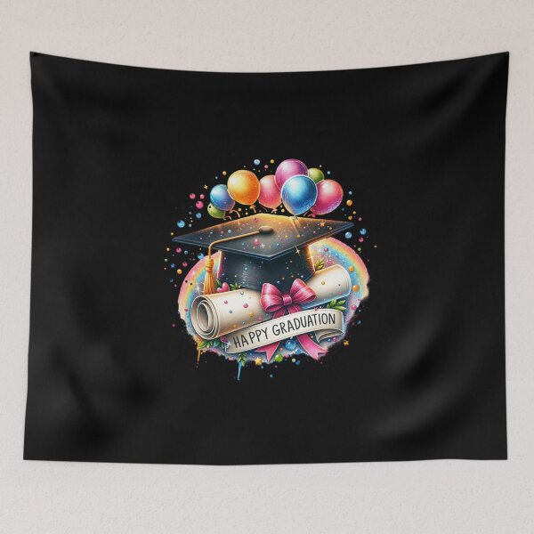 Item preview, Graduation Cap Cheers – Happy Graduation Design designed and sold by artedigital99.