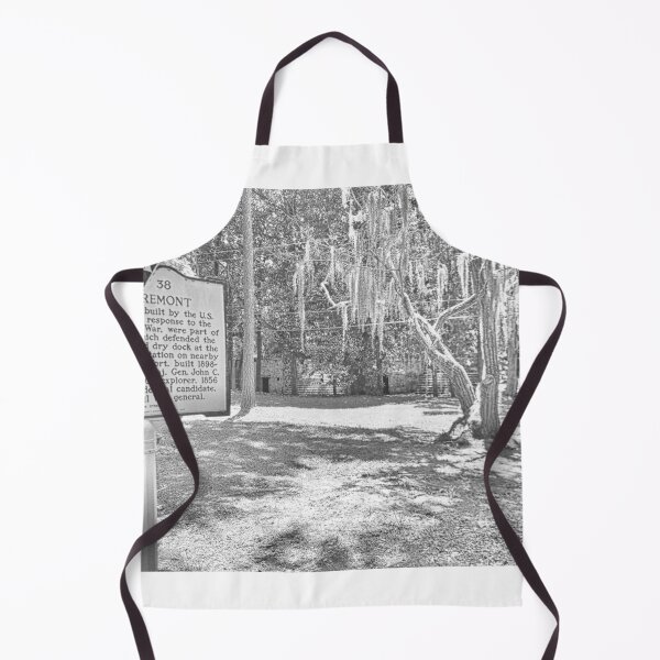 Item preview, Fort Fremont Historical Marker Saint Helena Island Beaufort South Carolina Black And White designed and sold by LisaWootenPhoto.