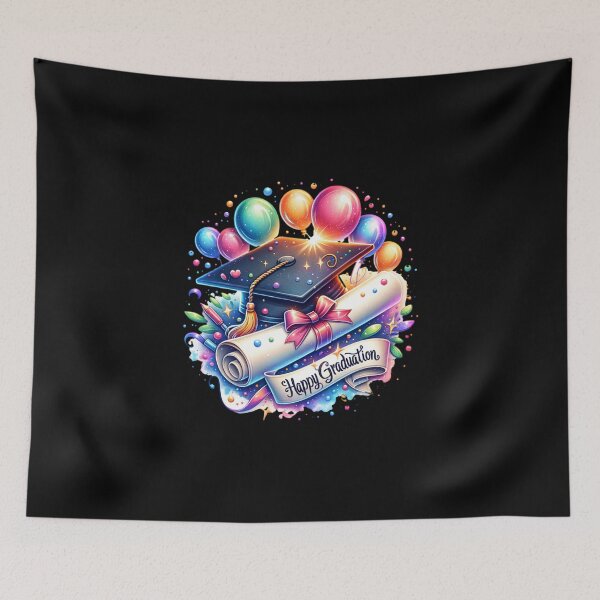 Item preview, Graduation Cap Cheers – Happy Graduation Design designed and sold by artedigital99.
